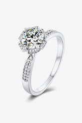 925 Sterling Silver 1 Carat Moissanite Ring - Shah S. Sahota